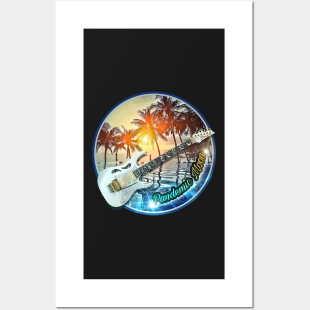 Pandemic Moon- Shine Electric Sunset Wall Art by Benjammin87